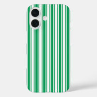 Kelly green and white candy stripes Case-Mate iPho