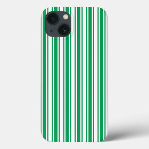 Kelly green and white candy stripes Case-Mate iPho iPhone 13 Case