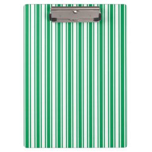 Kelly green and white candy stripes clipboard
