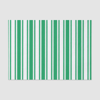 Kelly green and white candy stripes tissue paper