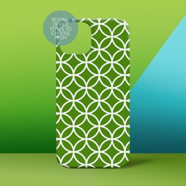 Kelly Green and White Modern Geometric Pattern (Creator Uploaded)