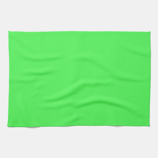Kelly Green Bright Spring Neon 2015 Colour Trend Tea Towel (Horizontal)