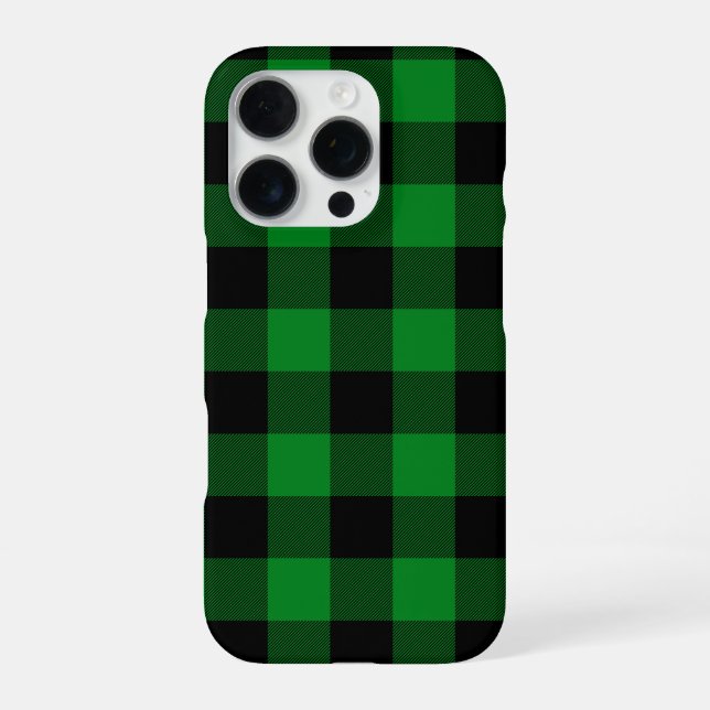 Kelly Green Buffalo Plaid  iPhone Case (Back)