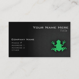 Kelly Green Frog Business Card