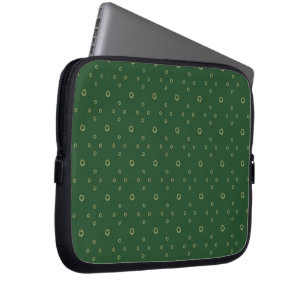 Kelly Green Golden Zinnia Sun Laptop Sleeve