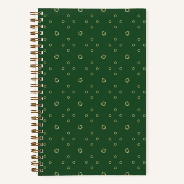 Kelly Green | Golden Zinnia Sun Notebook (Front)
