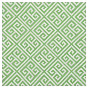 Kelly Green Greek Key Fabric