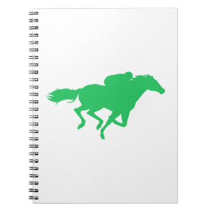 Kelly Green Horse Racing Spiral Notebook
