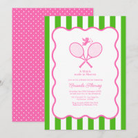 Kelly Green & Hot Pink Preppy Tennis Bridal Shower