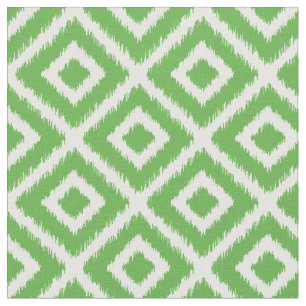 Kelly Green Ikat Diamonds Fabric