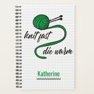 Kelly Green Knit Fast, Die Warm Planner