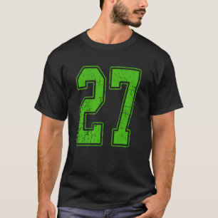 Kelly Green Number 27 Jersey Player Uniform #27 Fa T-Shirt
