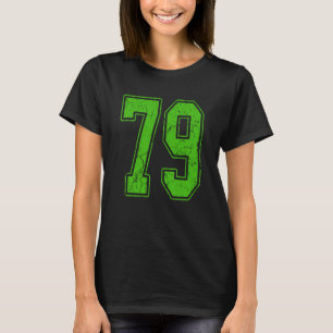 Kelly Green Number 79 Jersey Player Uniform #79 Fa T-Shirt