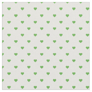 Kelly Green Polka Dot Hearts Fabric
