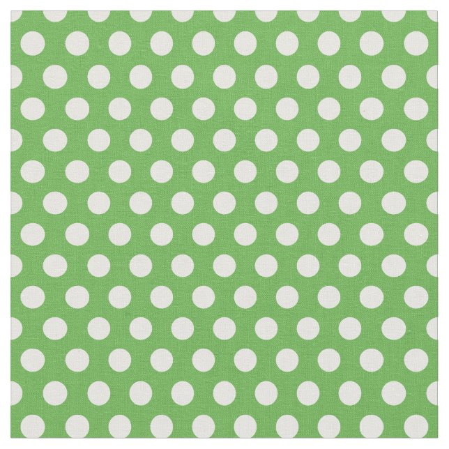 Kelly Green Polka Dots Fabric (Close Up)