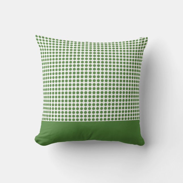 Kelly Green Polka Dots Pattern Cushion (Front)