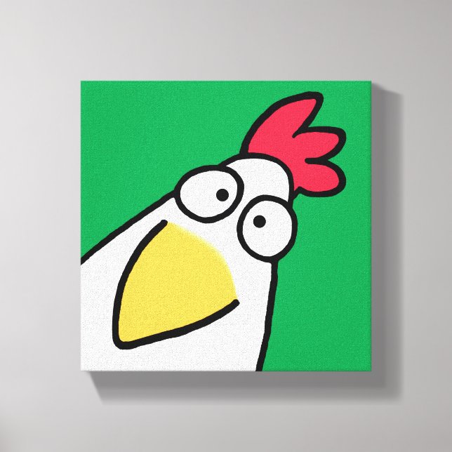 Kelly Green SERIOUS CHICKEN by Sandra Boynton Canvas Print (Front)