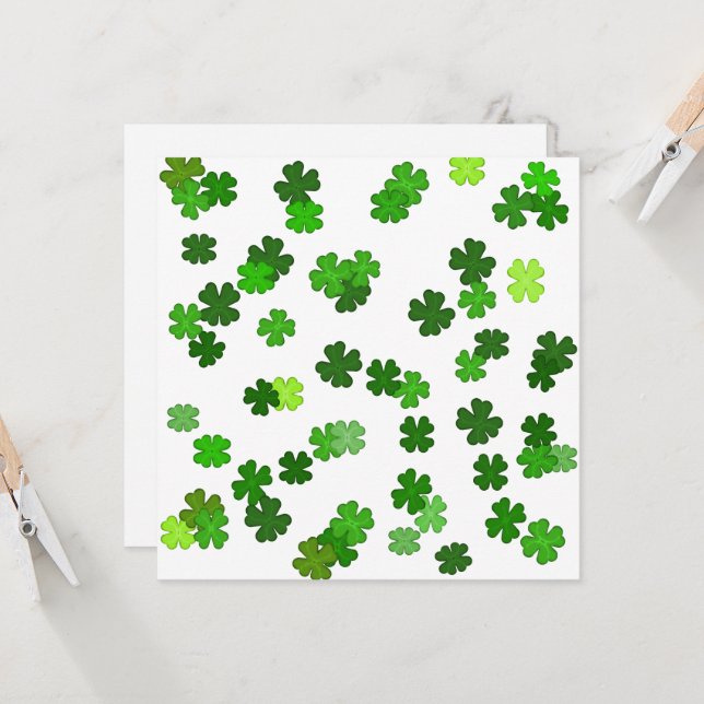 Kelly green “Shamrocks Falling” (Front/Back In Situ)