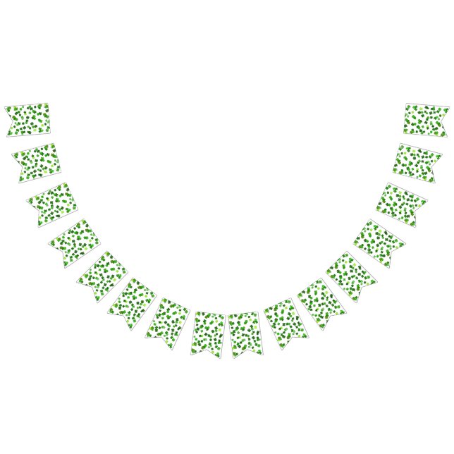 Kelly green “Shamrocks Falling” Bunting (All)
