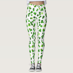 Kelly green “Shamrocks Falling” Leggings