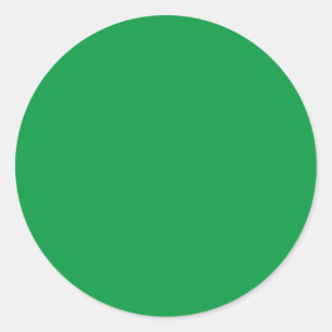 Kelly Green solid colour Classic Round Sticker