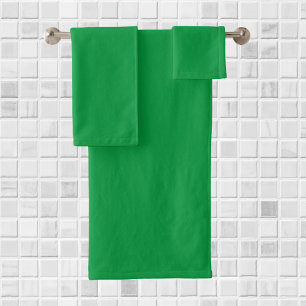 Kelly Green : Solid Uniform Colour Bath Towel Set