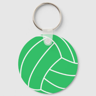Kelly Green Volleyball Key Ring