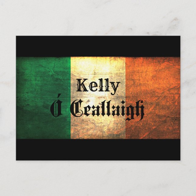 Kelly Irish Flag Postcard (Front)