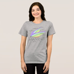 KELLY peptide, AUC theme, custom text, light Tri-Blend Shirt