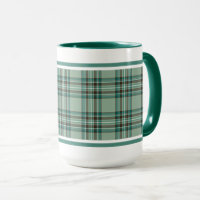Kelly Tartan Pattern Mint Green Irish Plaid