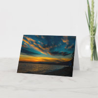 Kellys Point Sunset Guemes Island Thank You Card