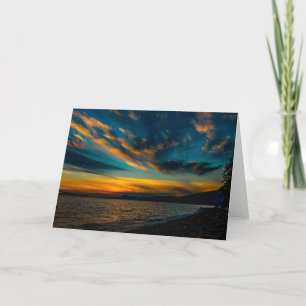Kellys Point Sunset Guemes Island Thank You Card