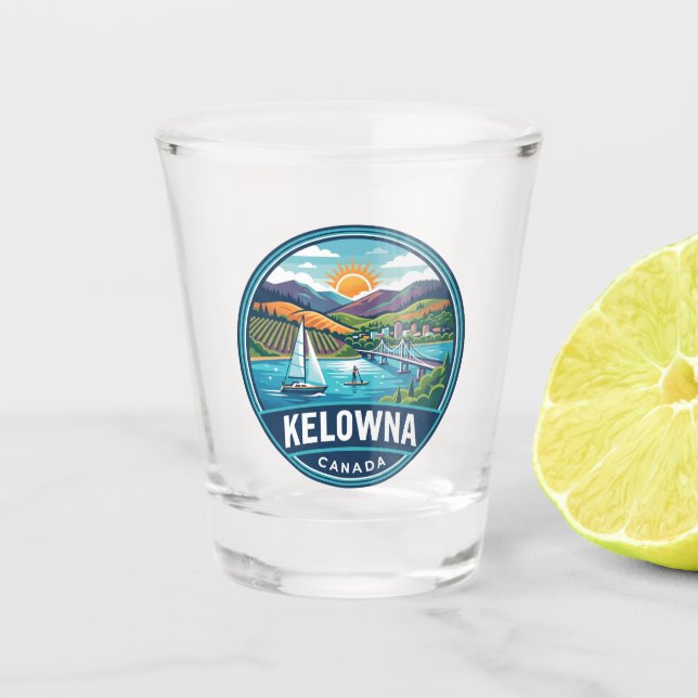 Kelowna Canada Shot Glass (Front)