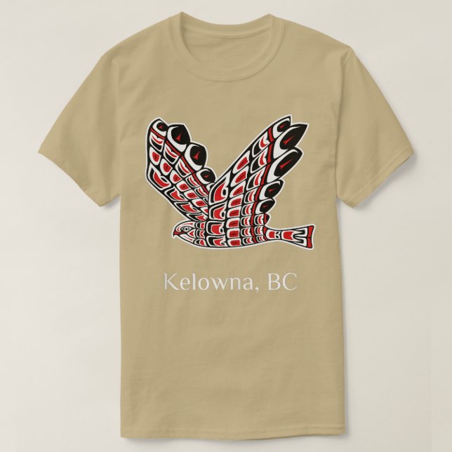 Kelowna Redailed Hawk Native Bird of Prey Art ank  T-Shirt (Design Front)