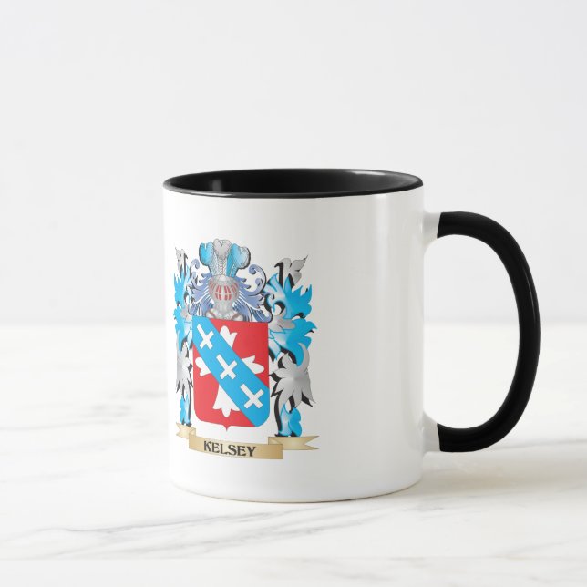 Kelsey Coat of Arms - Family Crest Mug (Right)