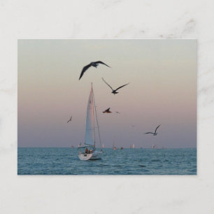 Kemah sailboat postcard