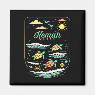 Kemah Tx Cute Beach Vacation Sea Turtle Lover  Magnet