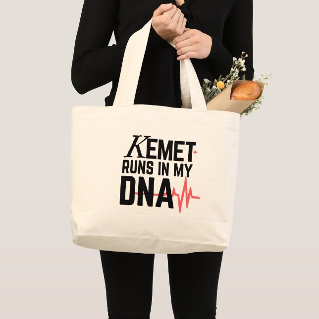 Kemet Runs in My DNA |  Large Tote Bag (Front (Product))