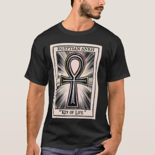 Kemetic Tarot Card Ancient Egypt Egyptian Ankh Key T-Shirt