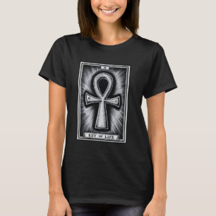 Kemetic Tarot Card Ancient Egypt Egyptian Ankh Key T-Shirt
