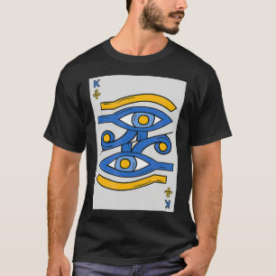 Kemetism Play Card Black Egyptian Eye Of Horus Mel T-Shirt