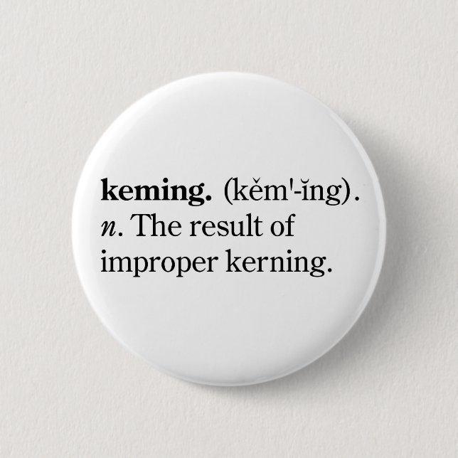 Keming 6 Cm Round Badge (Front)