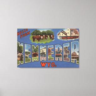 Kemmerer, Wyoming - Large Letter Scenes Canvas Print