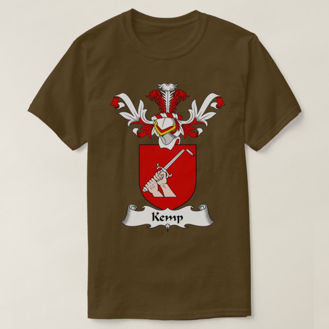 Kemp Coat of Arms Family Crest  T-Shirt (Design Front)