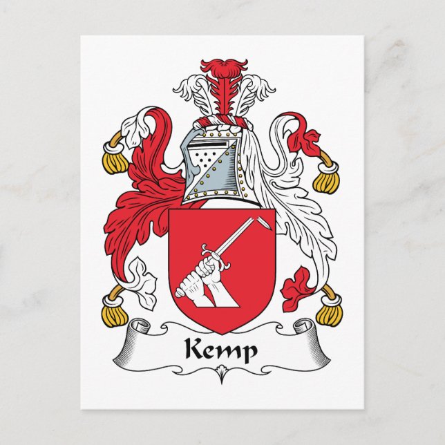 Kemp Family Crest Postcard (Front)