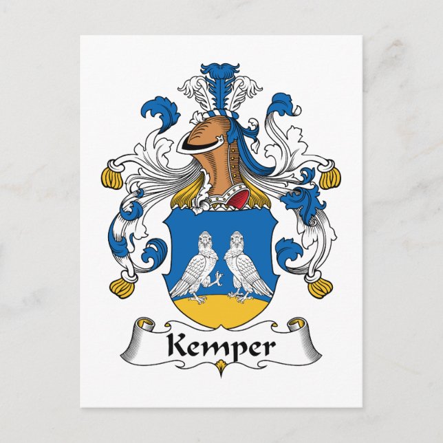 Kemper Family Crest Postcard (Front)