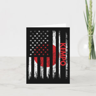 Kempo American Flag Karate Japanese Martial Arts  Card