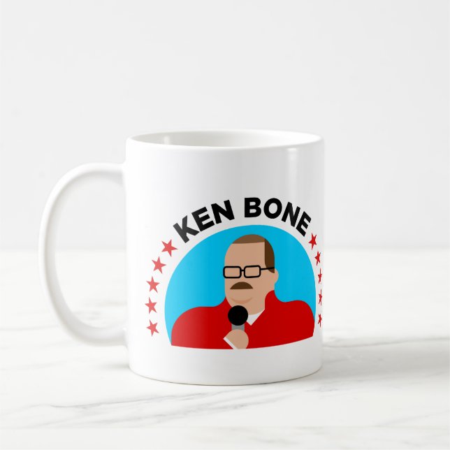 Ken Bone Coffee Mug: "KEN BONE" Coffee Mug (Left)