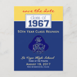 {Ken} Class Reunion Save-the-Date Announcement Postcard