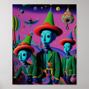 Ken Gauge Fiesta Psychedelic Poster